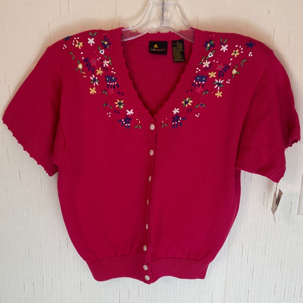 Vibrant Pink Floral Cardigan